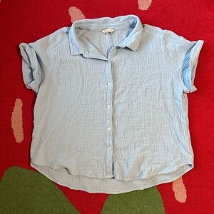 Lucky Brand - Light baby blue button up shirt